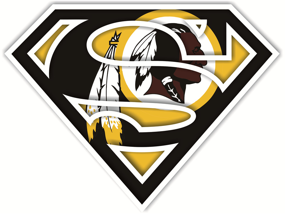 Washington Redskins superman logos iron on heat transfer